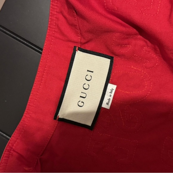 GUCCI - NWOT red twill jumpsuit / romper - size Small - Picture 6 of 7
